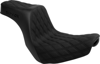 SLYFOX High Noon Seat - Double Diamond - Black Logo - Black Stitch - FL/FX '18-'25 4701C-SlyFox