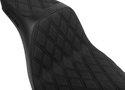 SLYFOX High Noon Seat - Double Diamond - Black Logo - Black Stitch - FL/FX '18-'25 4701C-SlyFox