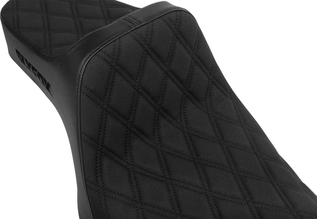 SLYFOX High Noon Seat - Double Diamond - Black Logo - Black Stitch - XL '04-'22 4709C-SlyFox