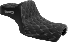 SLYFOX High Noon Seat - Double Diamond - Silver Logo - Silver Stitch - XL '04-'22 4709D-SlyFox