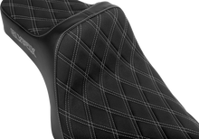 SLYFOX High Noon Seat - Double Diamond - Silver Logo - Silver Stitch - XL '04-'22 4709D-SlyFox
