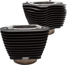 S&S CYCLE Cylinder Set - 4.25" Bore - Unhoned - Wrinkle Black w/o Highlights - M8 498.2
