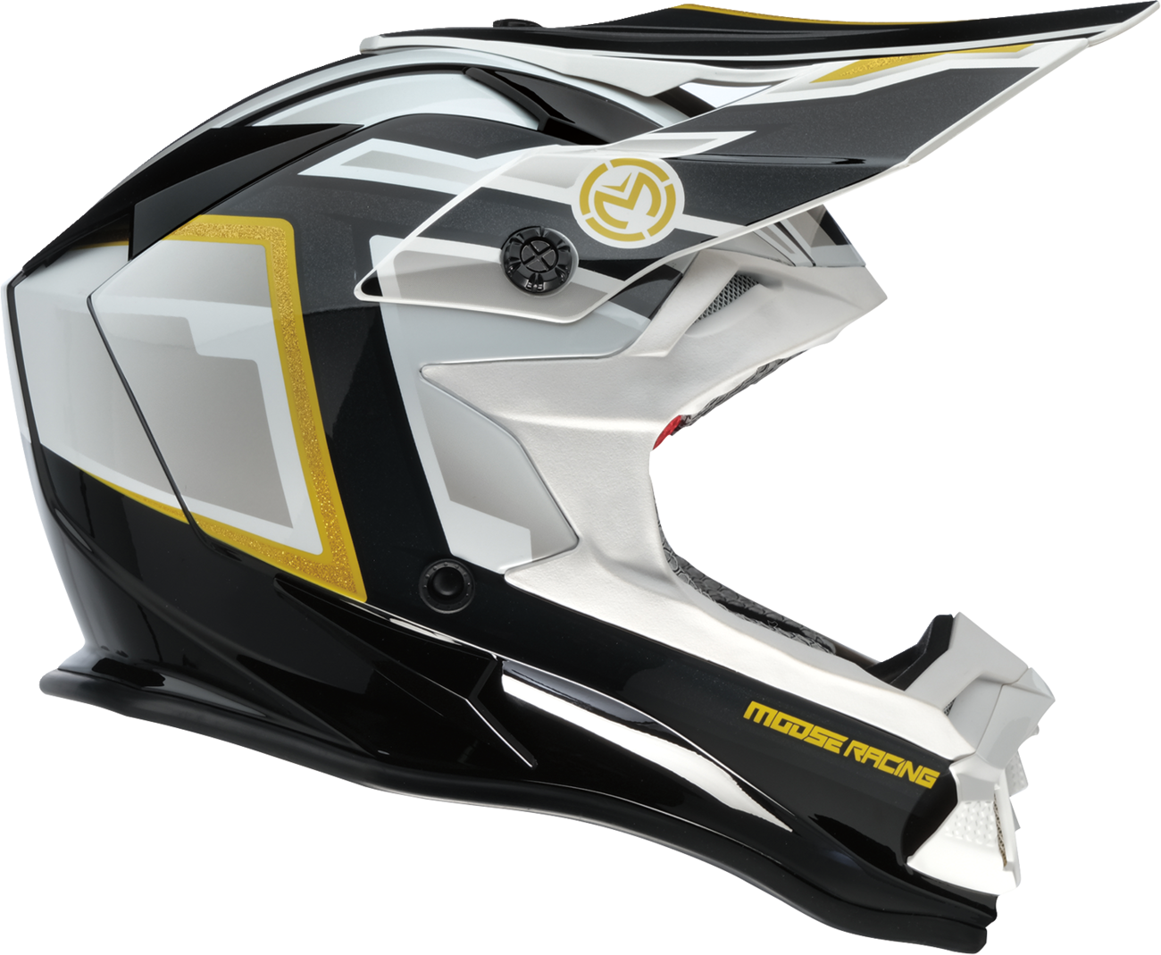 MOOSE OFFROAD MR3 Helmet - F.A.F. - White/Black/Gold - Medium 0110-8929