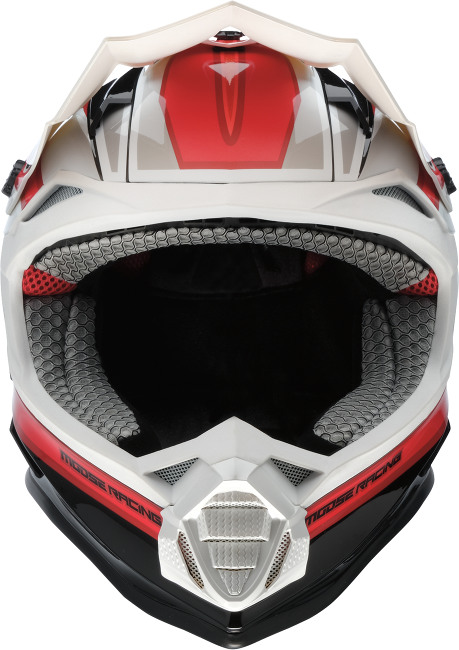 MOOSE OFFROAD MR3 Helmet - F.A.F. - White/Black/Red - XL 0110-8939