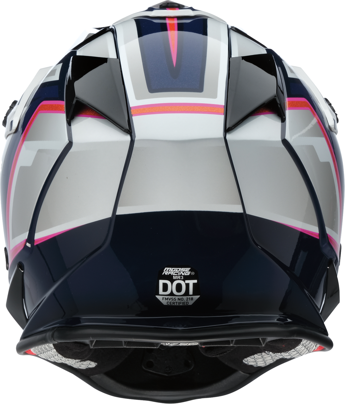 MOOSE OFFROAD MR3 Helmet - F.A.F. - White/Navy/Pink - Large 0110-8950