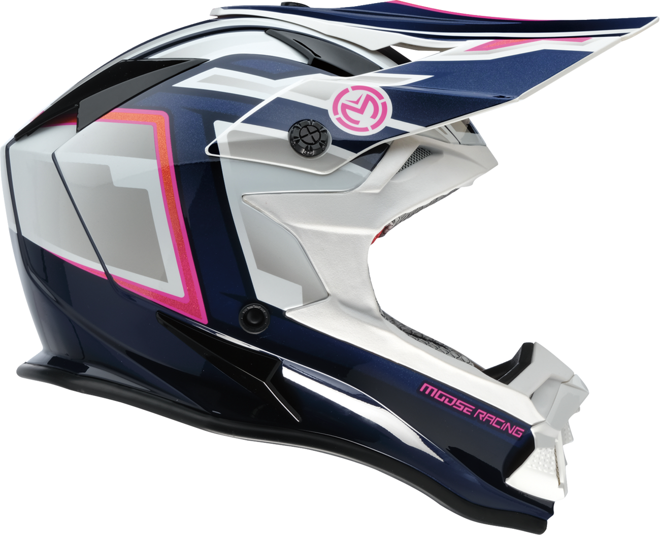 MOOSE OFFROAD MR3 Helmet - F.A.F. - White/Navy/Pink - Large 0110-8950