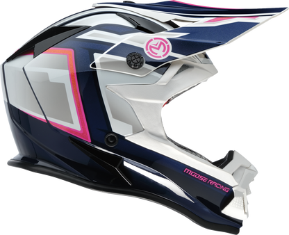 MOOSE OFFROAD MR3 Helmet - F.A.F. - White/Navy/Pink - Large 0110-8950