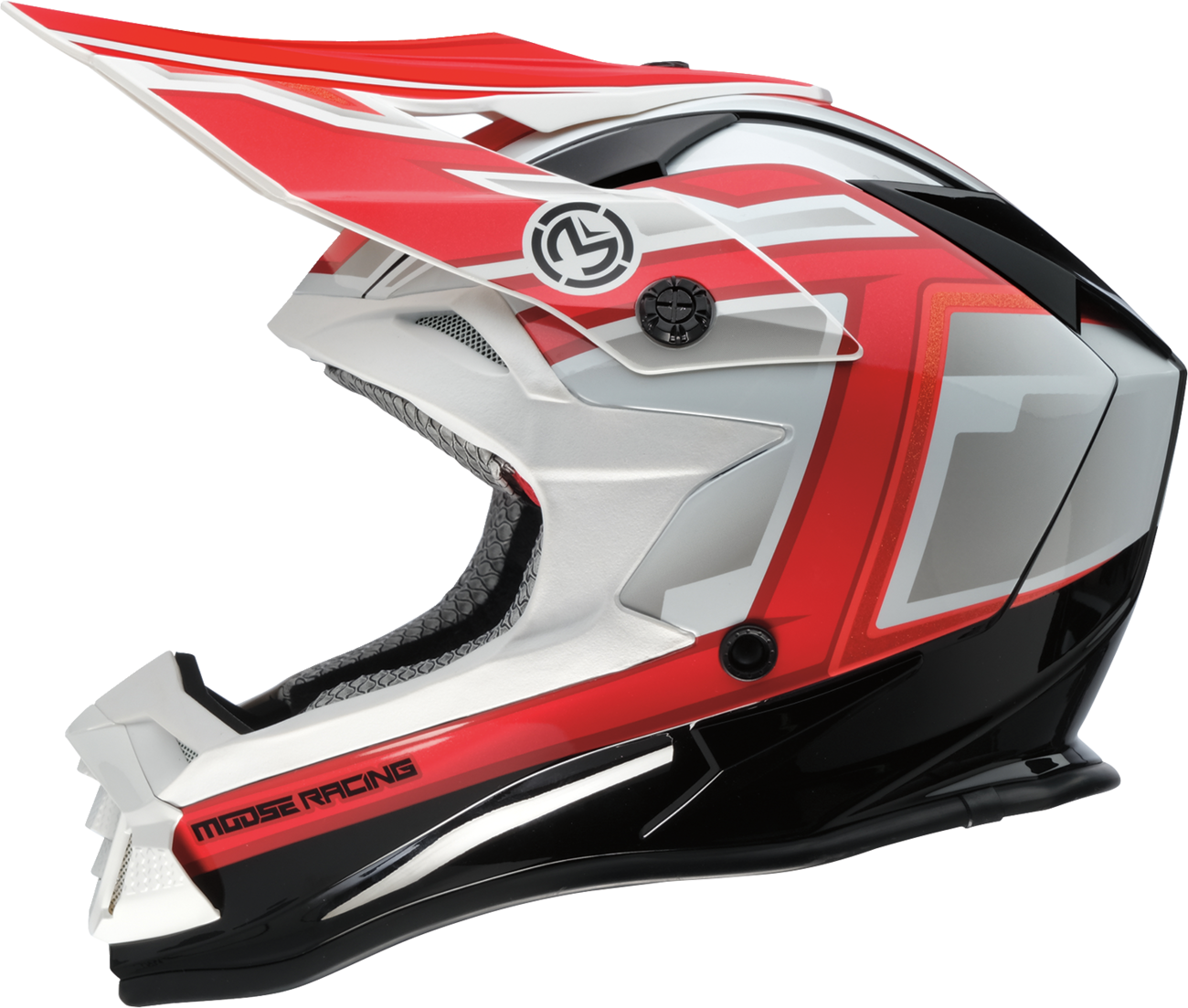 MOOSE OFFROAD MR3 Helmet - F.A.F. - White/Black/Red - Large 0110-8935