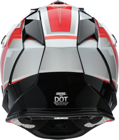 MOOSE OFFROAD MR3 Helmet - F.A.F. - White/Black/Red - Large 0110-8935