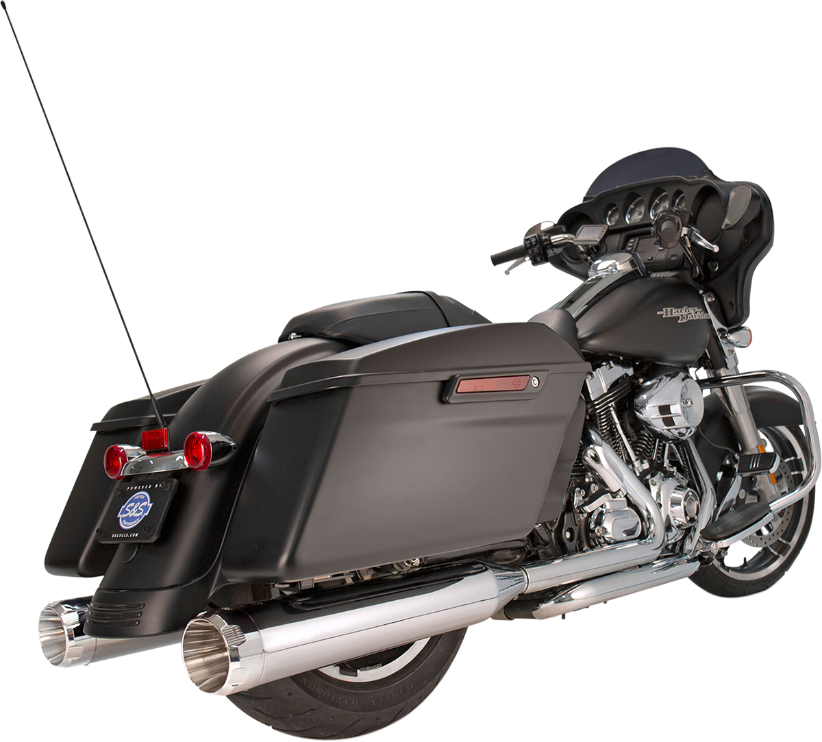 S&S CYCLE 4-1/2" MK45 Performance Mufflers - Chrome with Chrome Thruster 550-0620