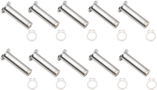 DRAG SPECIALTIES Pivot Pin/Clip Kit - Lever - 10 Pack - Chrome 74114