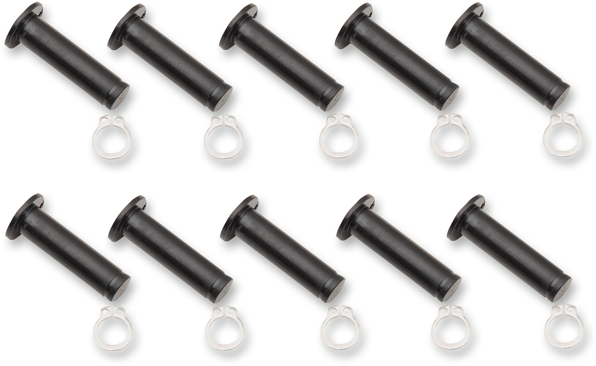 DRAG SPECIALTIES Pivot Pin/Clip Kit - Lever - 10 Pack - Black 74114B