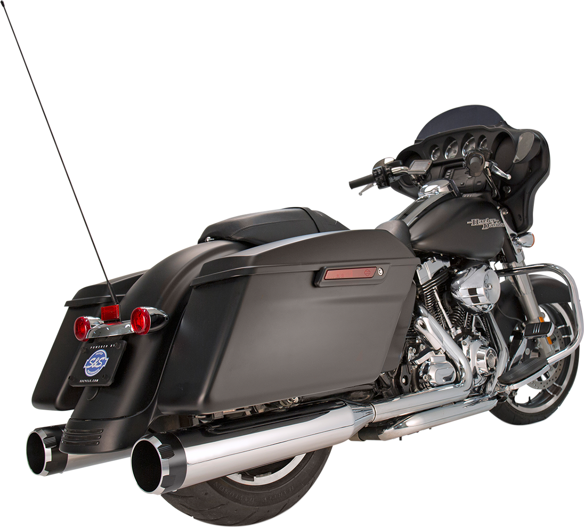 S&S CYCLE 4-1/2" MK45 Performance Mufflers - Chrome with Black Thruster 550-0619