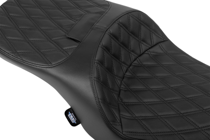 DRAG SPECIALTIES SEATS Forward Position Freedom Seat - Vinyl - Black Double Diamond Stitch - FLH/FLT '23-'25 4715B