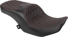 DRAG SPECIALTIES SEATS Forward Position Freedom Seat - Vinyl - Red Double Diamond Stitch - FLH/FLT '23-'25 4715D