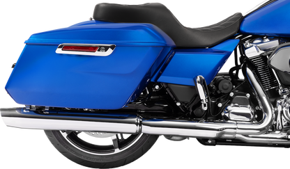 DRAG SPECIALTIES SEATS Forward Position Freedom Seat - Vinyl - Silver Double Diamond Stitch - FLH/FLT '23-'25 4715C