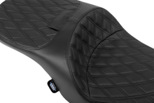 DRAG SPECIALTIES SEATS Forward Position Freedom Seat - Vinyl/Solar Leather - Black Double Diamond Stitch - FLH/FLT '23-'25 4715F