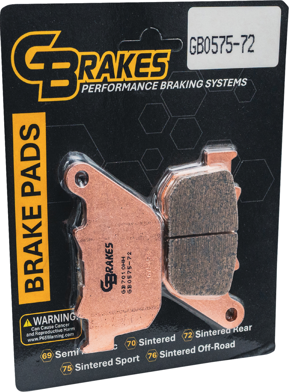 GBRAKES Brake Pads - Sintered - Rear GB0575-72