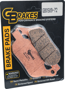 GBRAKES Brake Pads - Sintered - Rear GB0589-72