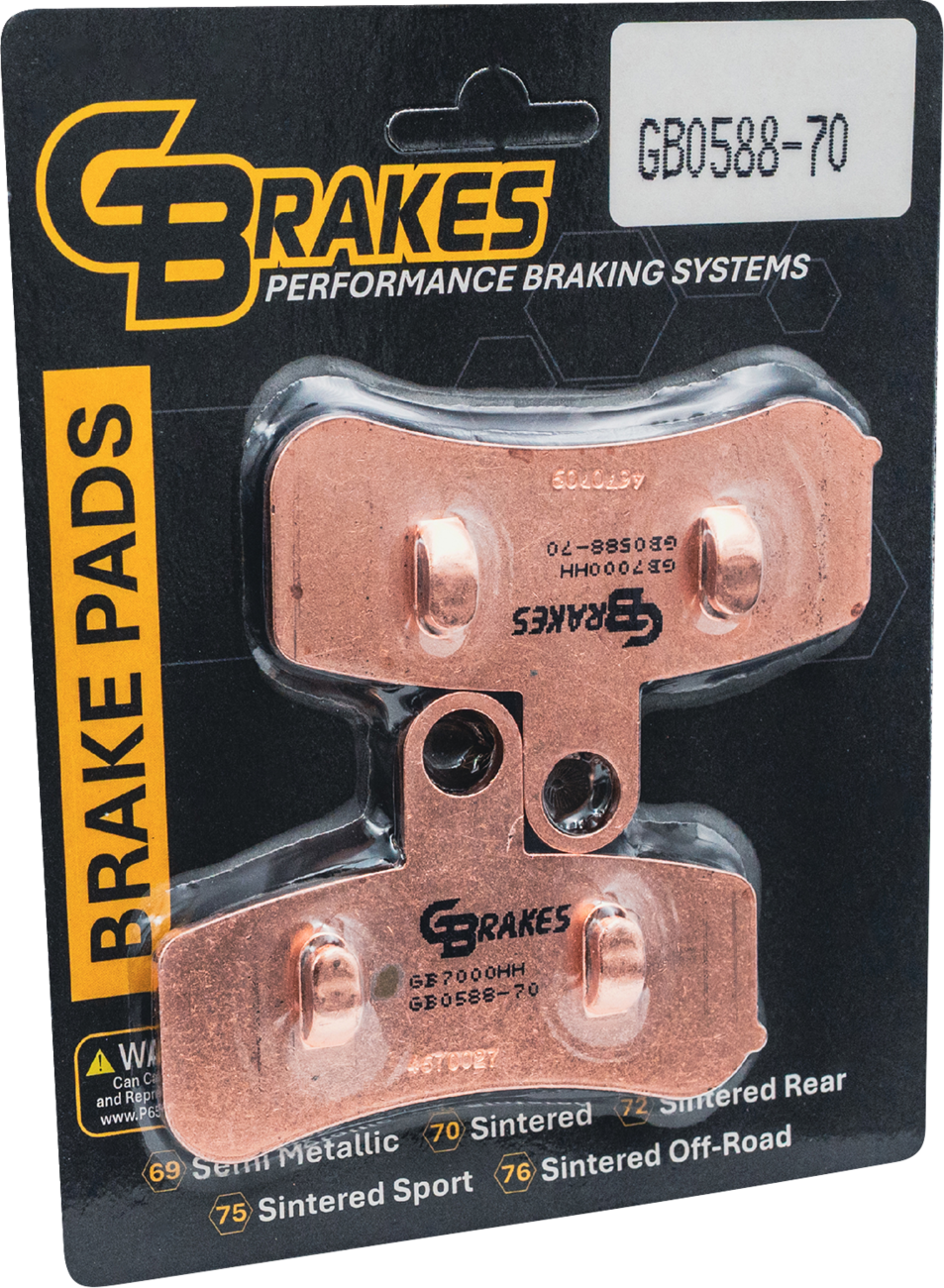 GBRAKES Brake Pads - Sintered - Front GB0588-70