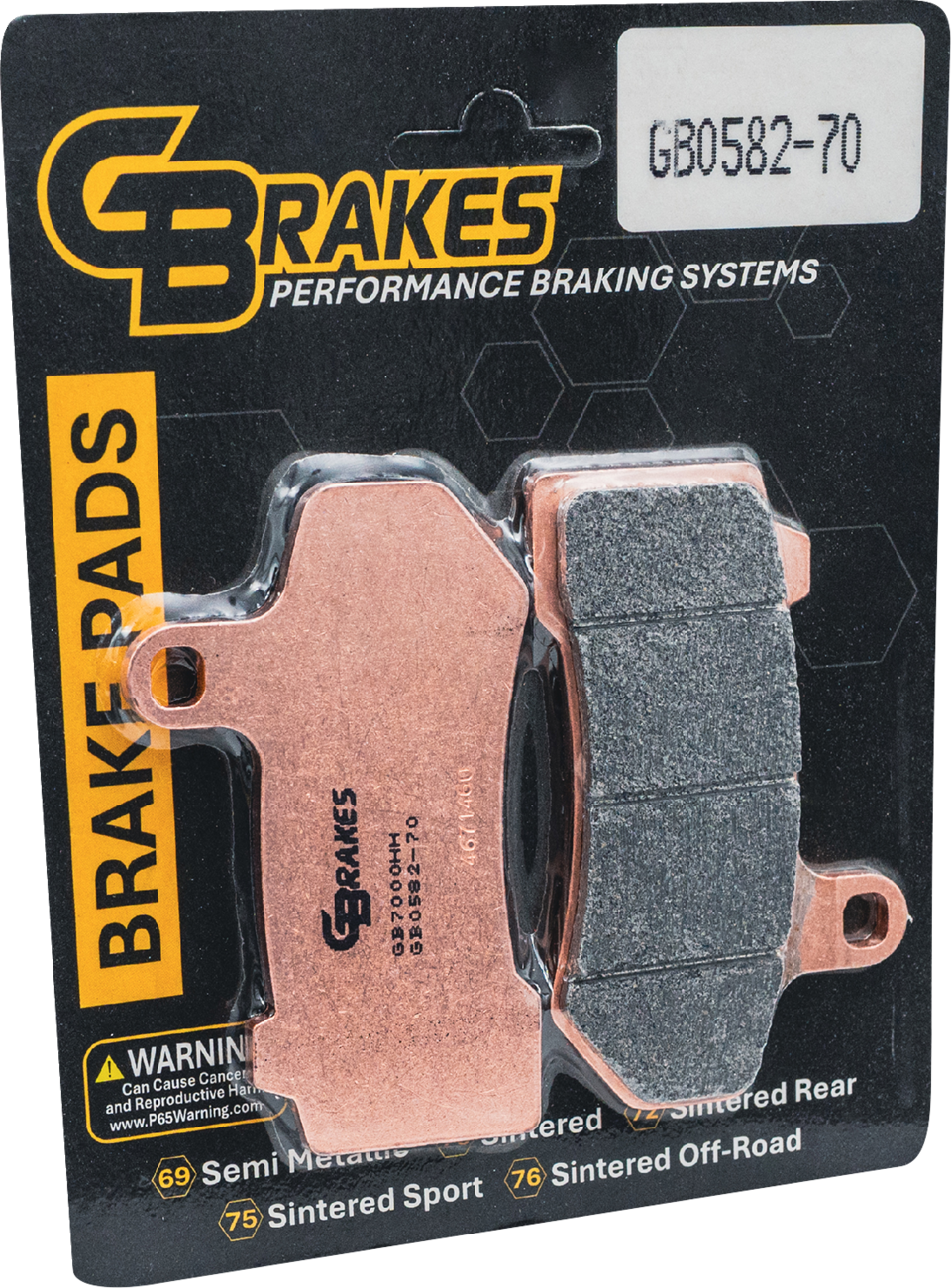 GBRAKES Brake Pads - Sintered - Front/Rear GB0582-70