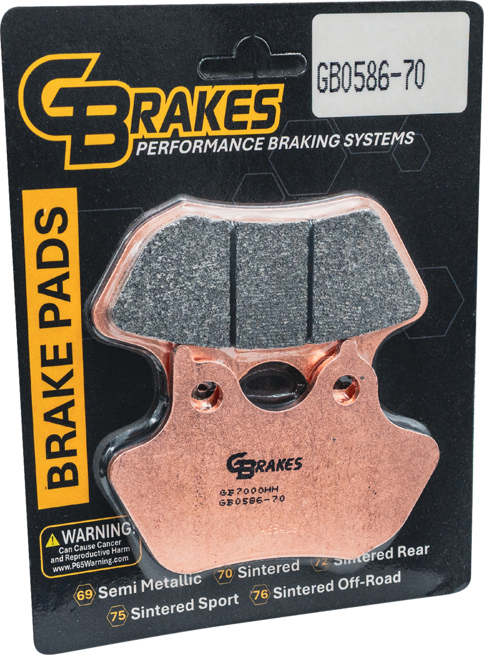 GBRAKES Brake Pads - Sintered - Front/Rear GB0586-70
