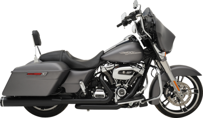 KHROME WERKS 2-into-1-into-2 Dominator-SR Exhaust System - Black - Without End Caps - M8 Touring 200810A-SR