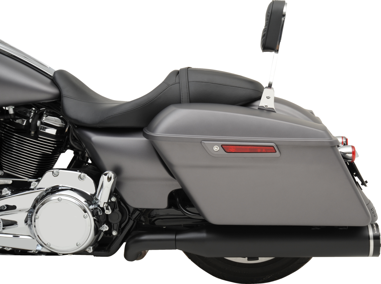 KHROME WERKS 2-into-1-into-2 Dominator-SR Exhaust System - Black - Without End Caps - M8 Touring 200810A-SR