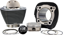 S&S CYCLE 132" High Compression | 136" Big Bore Kit - 4.320" Bore - Black w/o Highlighted Fins - M8 910-1009A