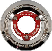TRASK Derby Cover with Power Plate - Chrome/Red - Kit - '18-'25 Softail TM-0052-CH-RD