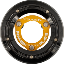 TRASK Derby Cover with Power Plate - Black/Gold - Kit - '18-'25 Softail TM-0052-BK-GD