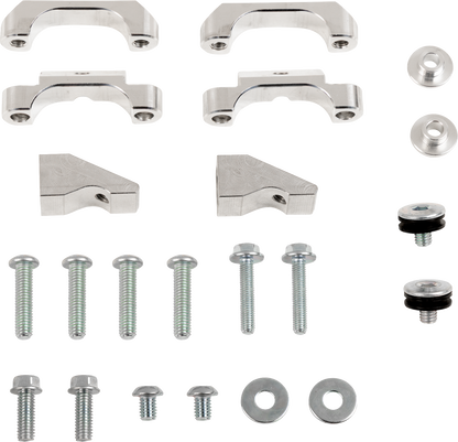 WORKS CONNECTION Radiator Brace Set - Black - Kawasaki 18-B301