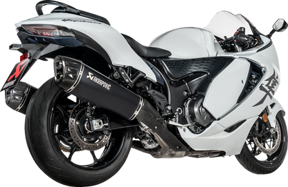 AKRAPOVIC Slip-On Line Mufflers - Titanium Black - Suzuki GSX-1300R Hayabusa S-S13SO4-HRAATBL/1