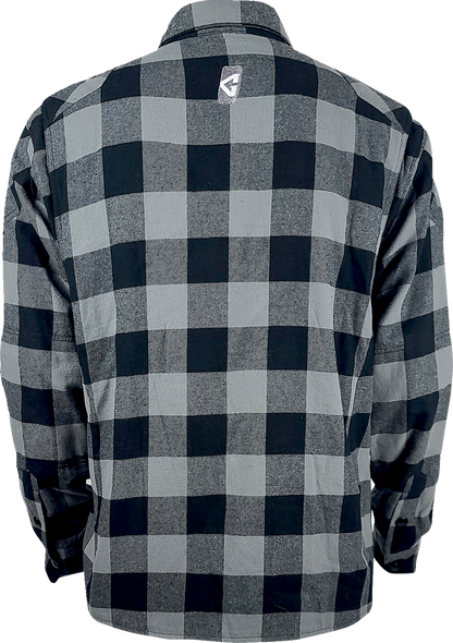 GERBING HEATED CLOTHING 7 V Battery Heated Flannel Shirt - Gray/Black - XL GER7VFS-BG-XL