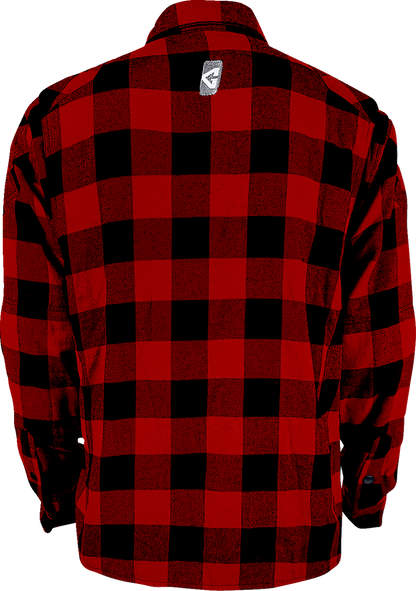 GERBING HEATED CLOTHING 7 V Battery Heated Flannel Shirt - Red/Black - Small GER7VFS-RB-S