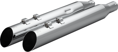 KHROME WERKS HP-Plus® Slip-On Mufflers - 4" - M8 - Slash Up with Ripper Baffle - Chrome 40FSL-1012-CHR