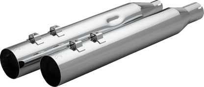KHROME WERKS HP-Plus® Slip-On Mufflers - 4" - Straight Cut with Ripper Baffle - M8 - Chrome 40FST-1012-CHR