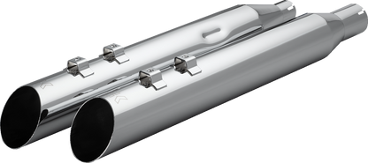 KHROME WERKS HP-Plus® Slip-On Mufflers - Slash-Up - 4" - M8 - Chrome 40FSL-1011-CHR