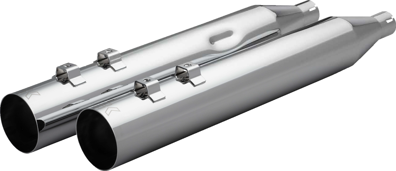 KHROME WERKS HP-Plus® Slip-On Mufflers - Straight Cut - 4" - Trike/Twin Cam - Chrome 40FST-1021-CHR