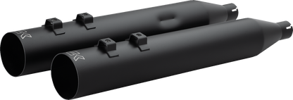 KHROME WERKS HP-Plus® Slip-On Mufflers - Straight Cut - 4" - Trike/Twin Cam - Black 40FST-1021-BLK