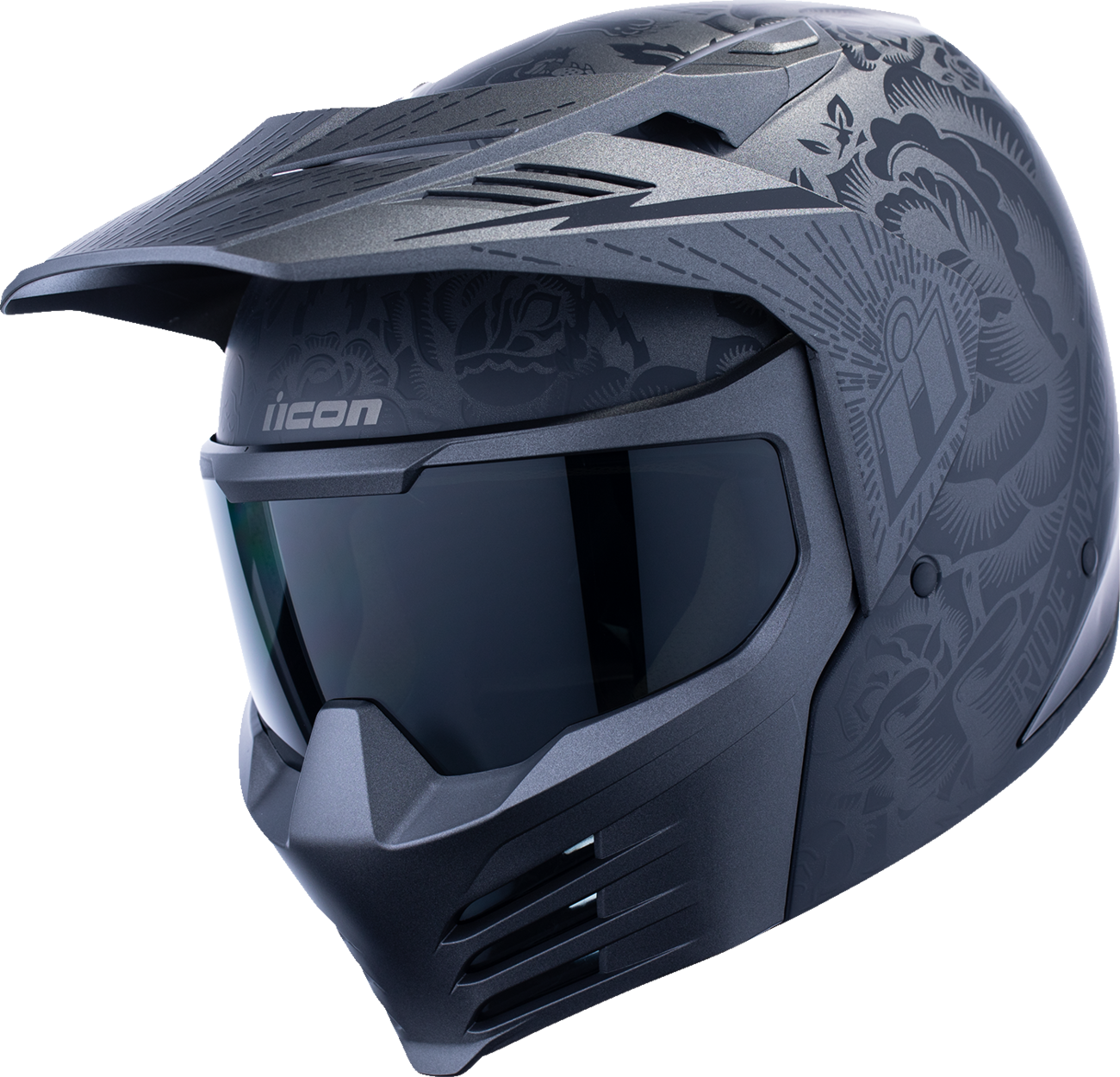 ICON Elsinore™ Helmet - Darkgard - Black - 2XL 0101-18343