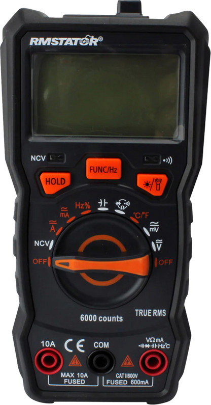 RM STATOR Digital Multimeter - DC/AC Voltage/Resistance/Diode/Transistor/Continuity Test RMS200-106165
