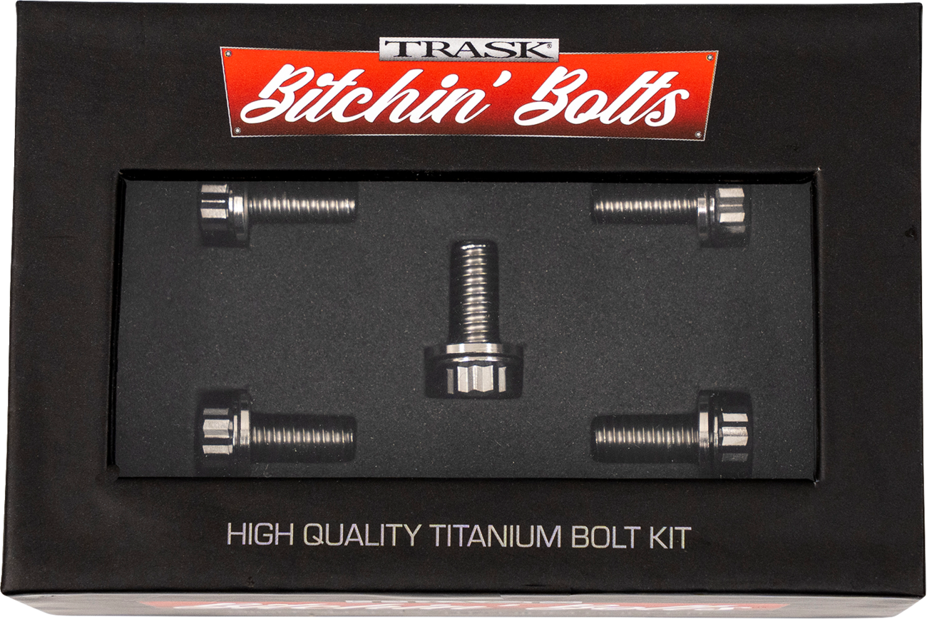 TRASK Bitchin' Bolts Hardware Kit - Titanium - M8 - Derby Cover TM-1050-A