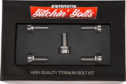 TRASK Bitchin' Bolts Hardware Kit - Titanium - M8 - Derby Cover TM-1050-A