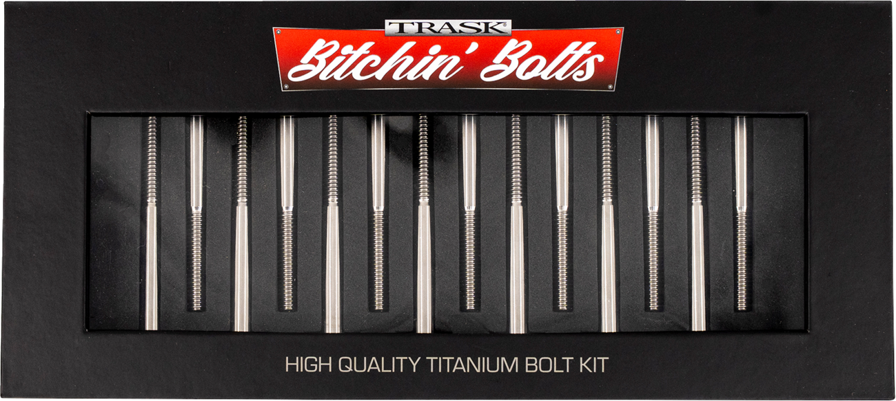 TRASK Bitchin' Bolts Hardware Kit - Titanium - M8 - Crankcase TM-1050-H