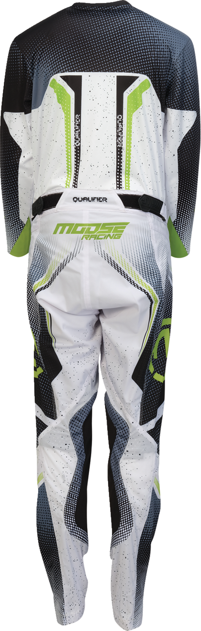 MOOSE OFFROAD Youth Qualifier® Pants - White/Black/Green - US 26 2903-2669