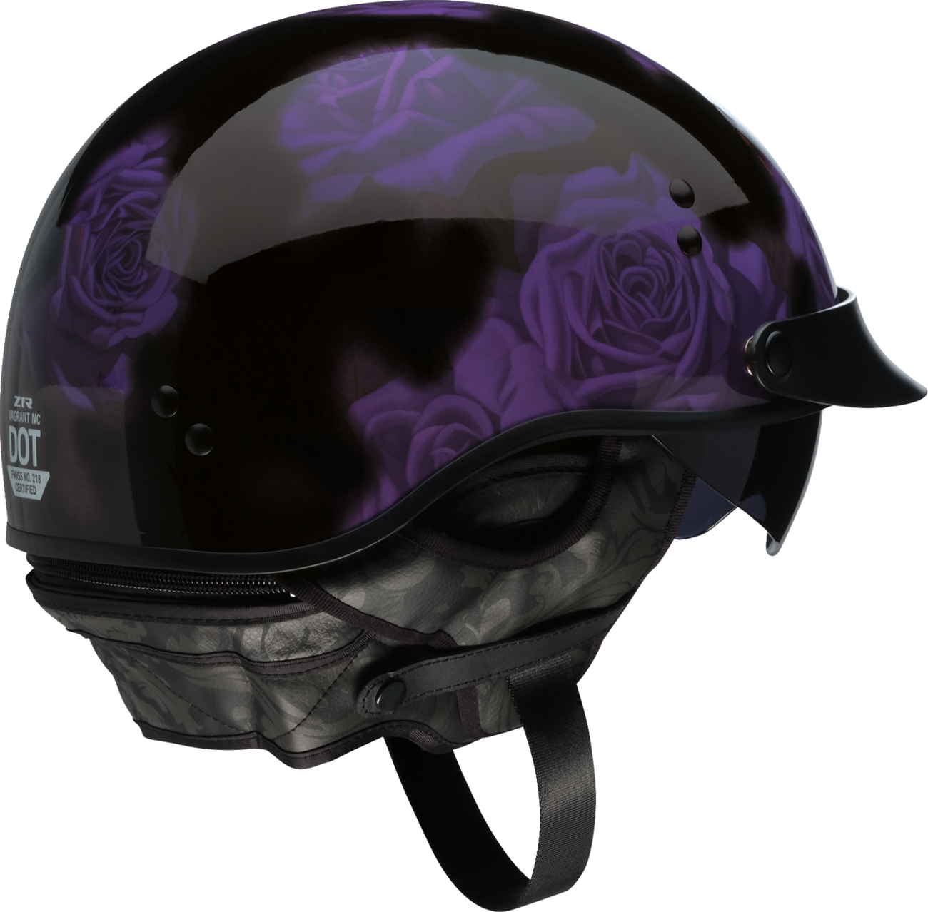 Z1R Vagrant NC Helmet - Rose - Black/Purple - Medium 0103-1446