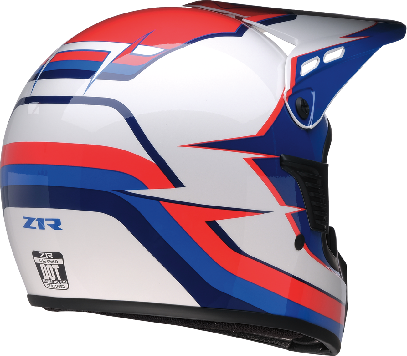 Z1R Child Dirt Maxx Helmet - Vortex - Red/White/Blue - S/M 0111-1748
