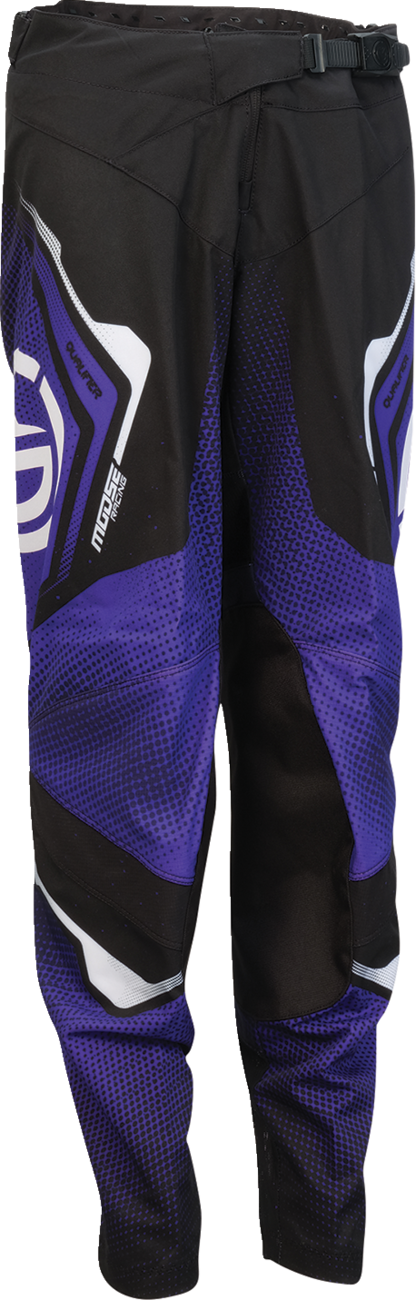MOOSE OFFROAD Youth Qualifier® Pants - Black/Purple/White - US 22 2903-2660