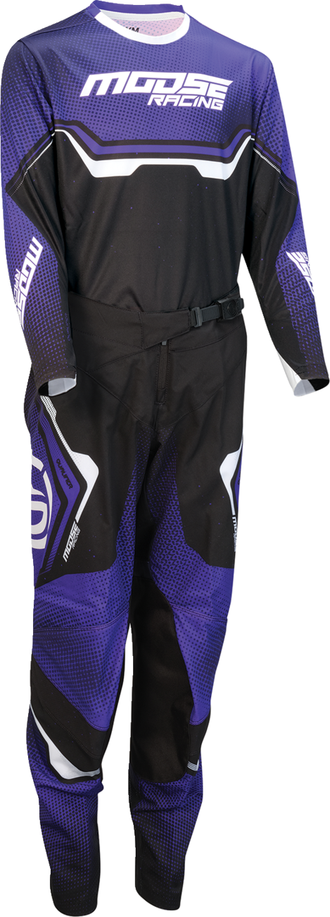 MOOSE OFFROAD Youth Qualifier® Pants - Black/Purple/White - US 22 2903-2660
